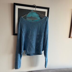 PILCRO - Women's Blue Knit Sweater